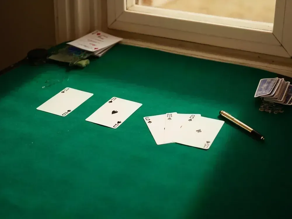 Grouped cards laid as a finished show